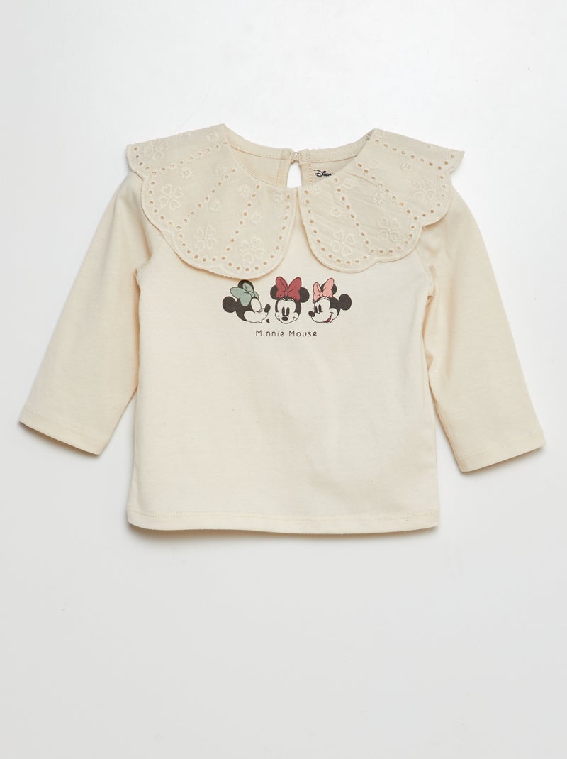 T-shirt 'Disney' 'Tico e Teco' de manga comprida BRANCO - Kiabi