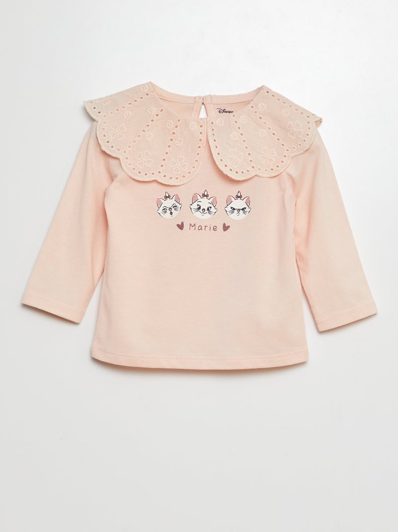 T-shirt 'Disney' 'Tico e Teco' de manga comprida ROSA - Kiabi