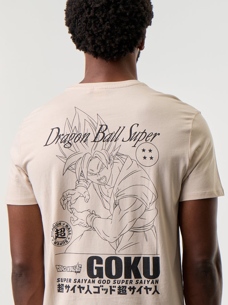 T-shirt 'Dragon Ball' de manga curta Bege - Kiabi
