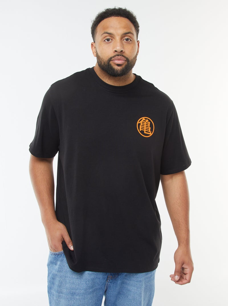 T-shirt 'Dragon Ball' de manga curta e estampado frente/verso Preto - Kiabi