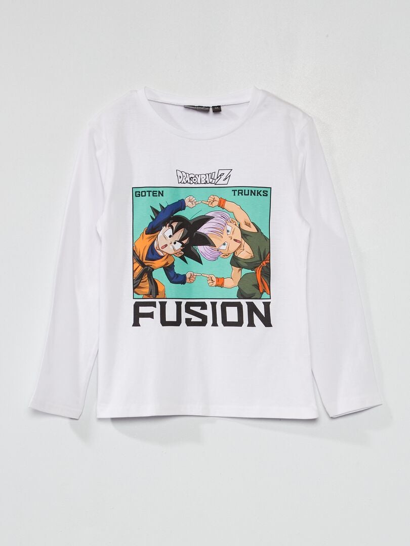 T-shirt 'Dragon Ball Z' 'fusion' Branco - Kiabi