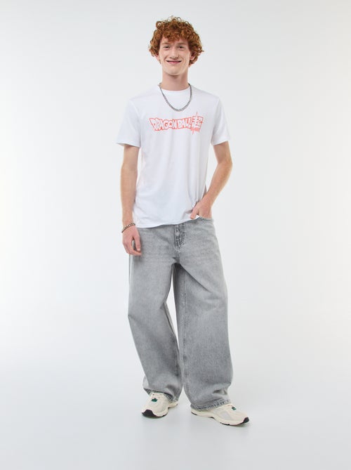 T-shirt 'Dragonballz' em algodão - Kiabi