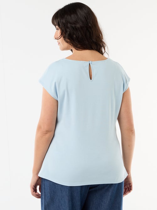 T-shirt drapeada com joia dourada - Kiabi T-shirt drapeada com joia dourada - Kiabi
