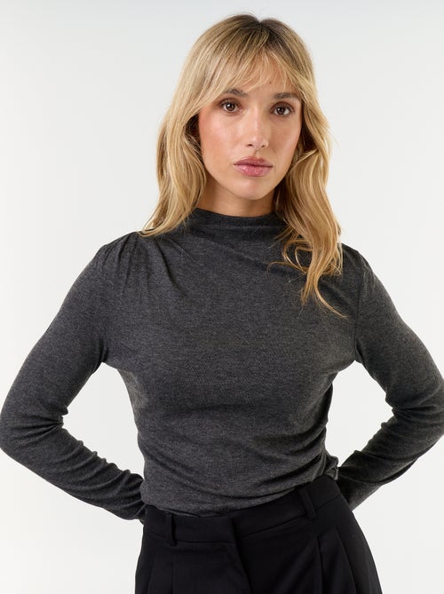 T-shirt drapeado de manga comprida - Kiabi T-shirt drapeado de manga comprida - Kiabi