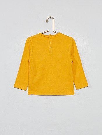 T-shirt 'Eco-conception' com brilhantes e pompons - Kiabi