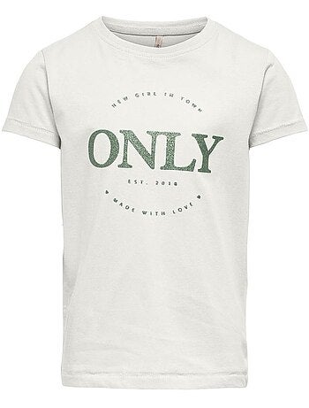 T-shirt écru para menina kids only kogwendy