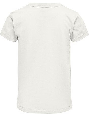 T-shirt écru para menina kids only kogwendy