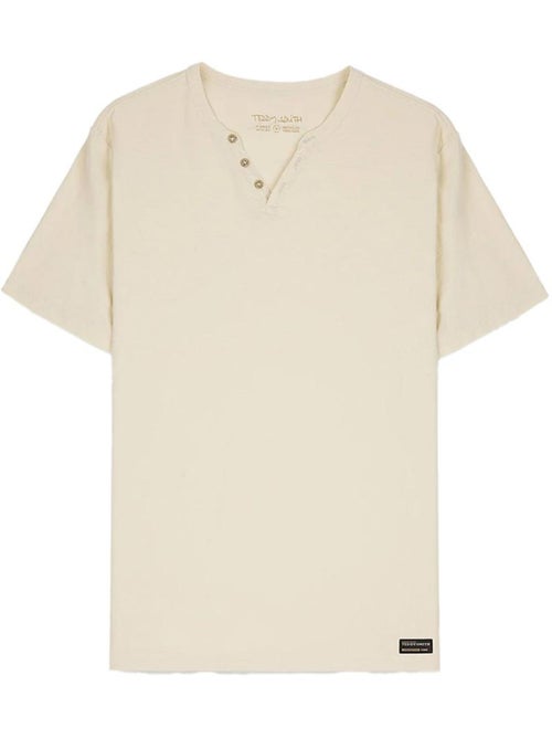 T-Shirt Écru Teddy Smith Gabriel para Homem - Kiabi