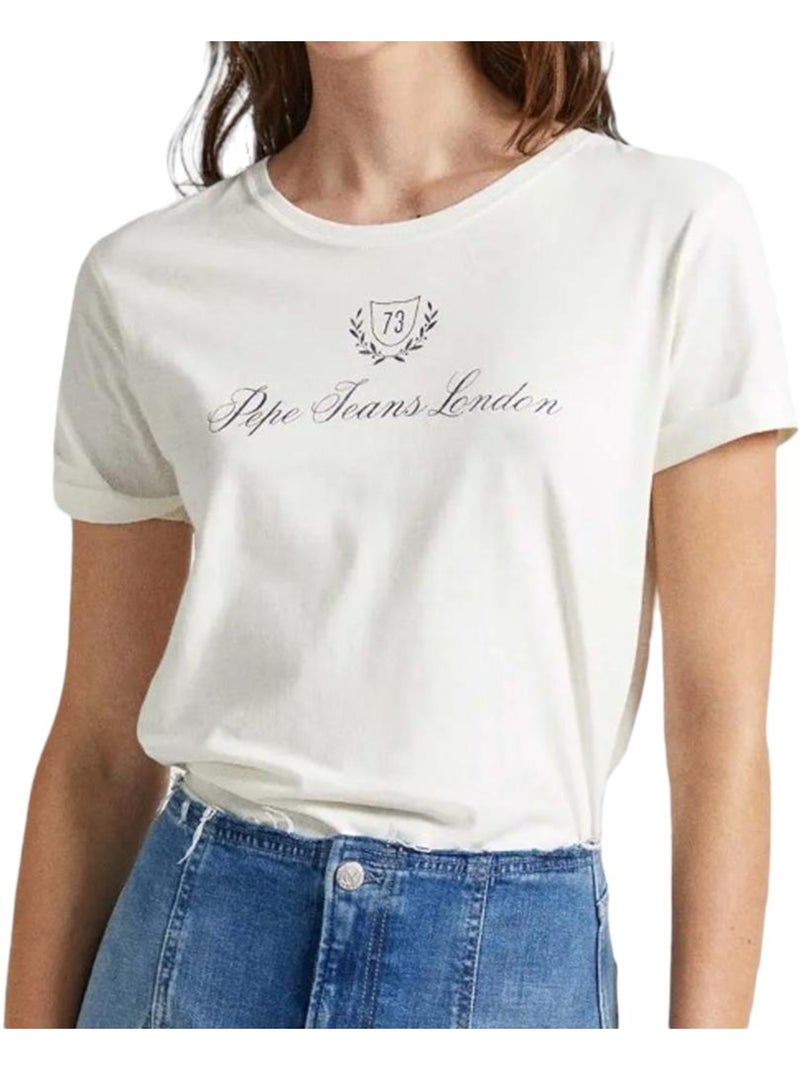 T-shirt Écru Vivian para Mulher Pepe Jeans Ecru - Kiabi