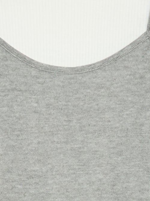 T-shirt efeito 2 em 1 com regata - Kiabi