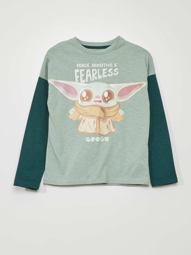 T-shirt efeito 2 em 1 'Star Wars' VERDE - Kiabi