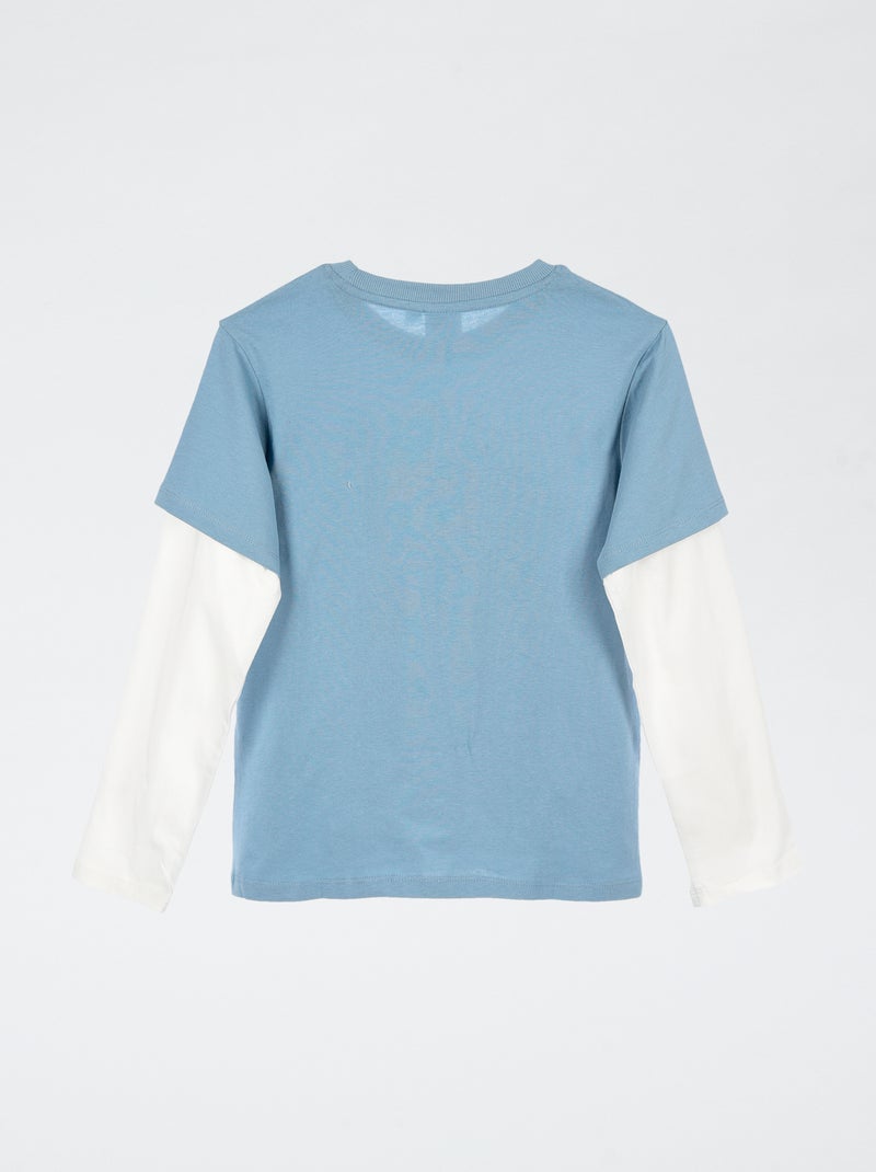 T-shirt efeito mangas duplas 'Patrulha Pata' Azul - Kiabi