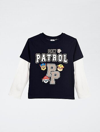 T-shirt efeito mangas duplas 'Patrulha Pata'