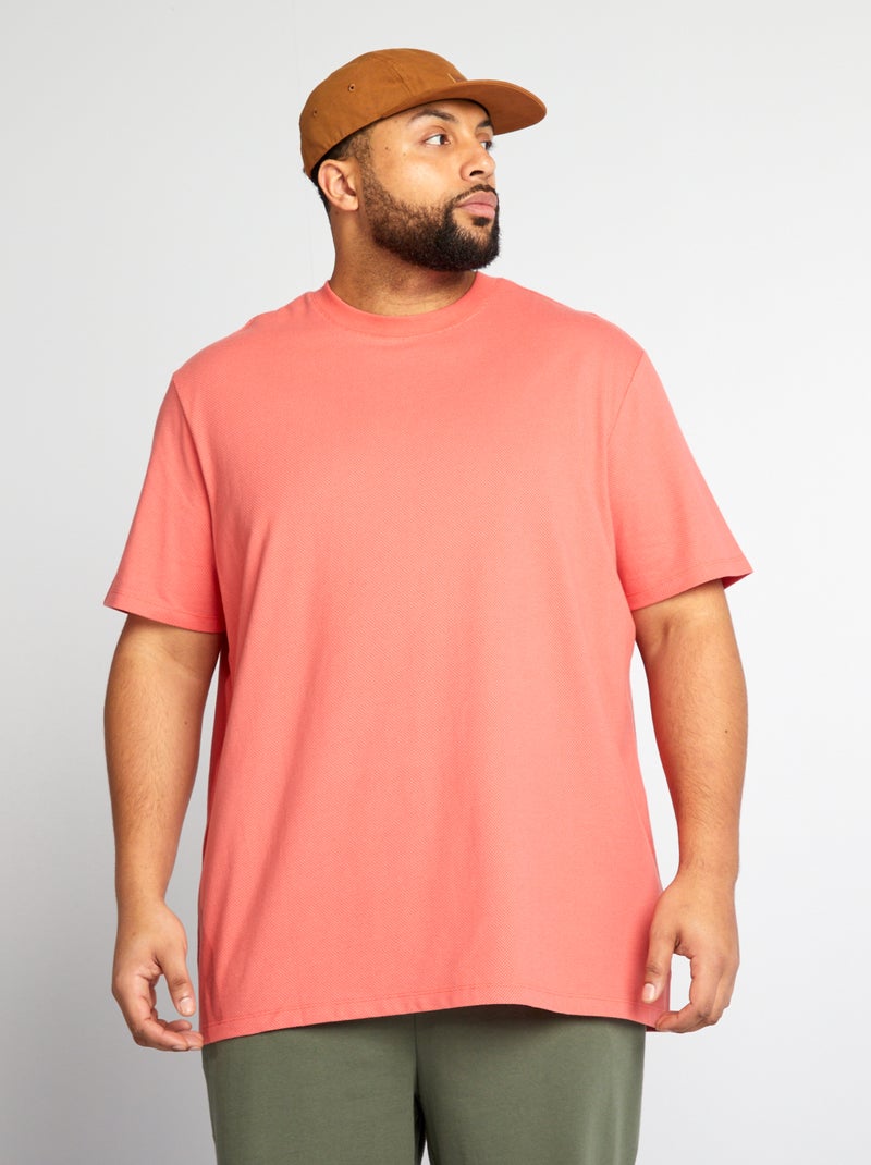 T-shirt elástica de manga curta LARANJA - Kiabi