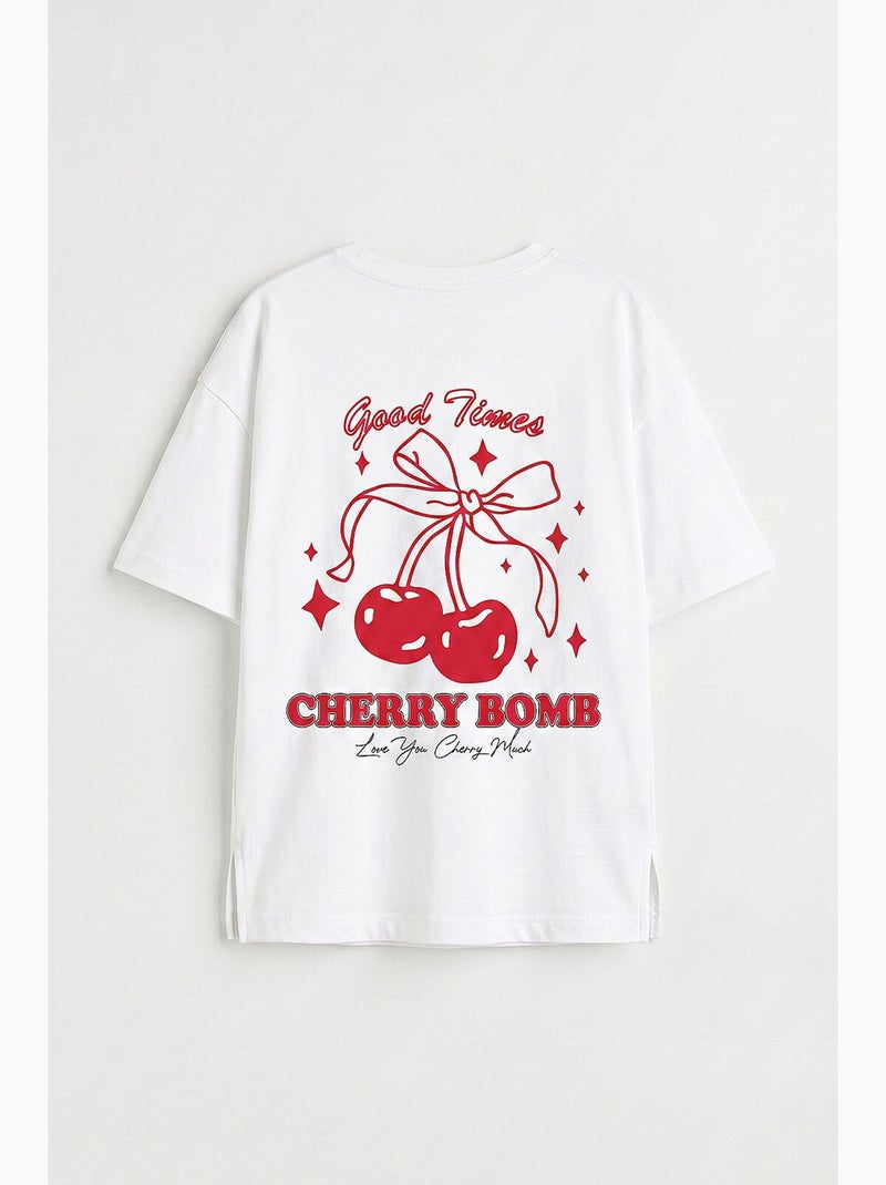 T-shirt elástica em algodão tommy Branco - Kiabi