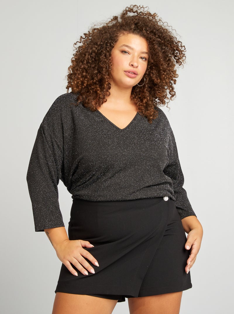 T-shirt elástica 'Vero Moda Curve' PRETO - Kiabi