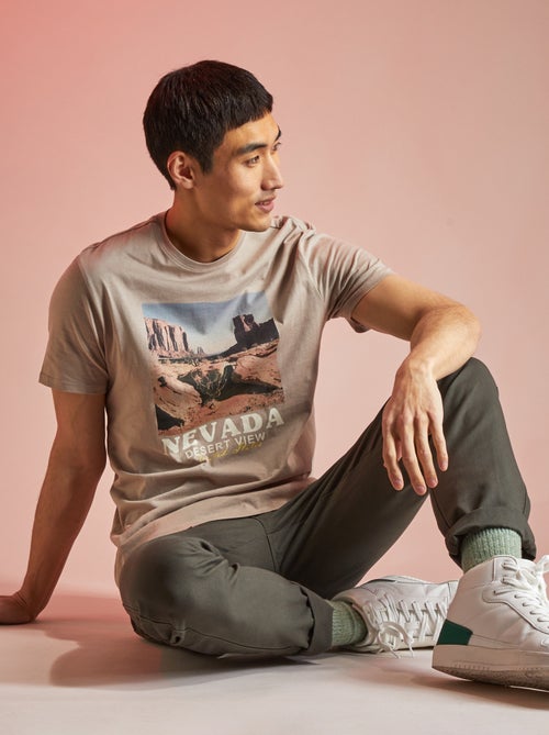 T-shirt em algodão - Kiabi