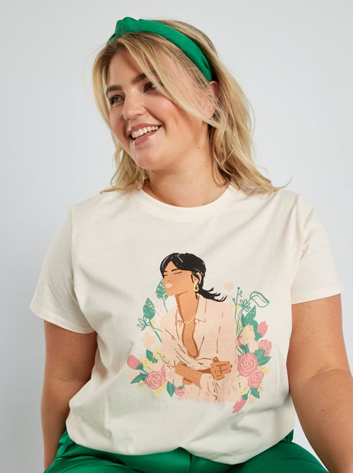 T-shirt em algodão - Kiabi