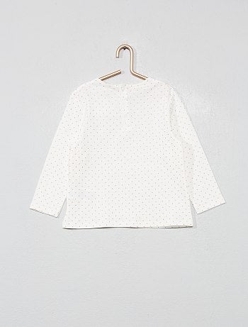 T-shirt em algodão biológico estampado - Kiabi