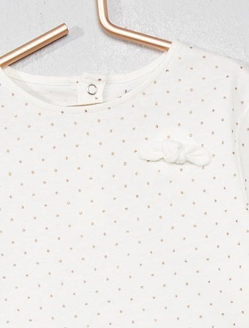 T-shirt em algodão biológico estampado - Kiabi