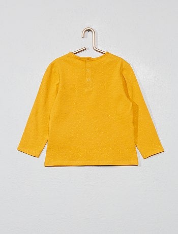 T-shirt em algodão biológico estampado - Kiabi