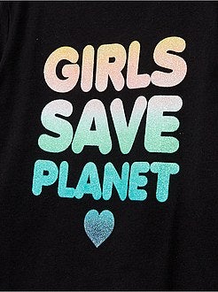 T-shirt em algodão biológico fantasia - Kiabi