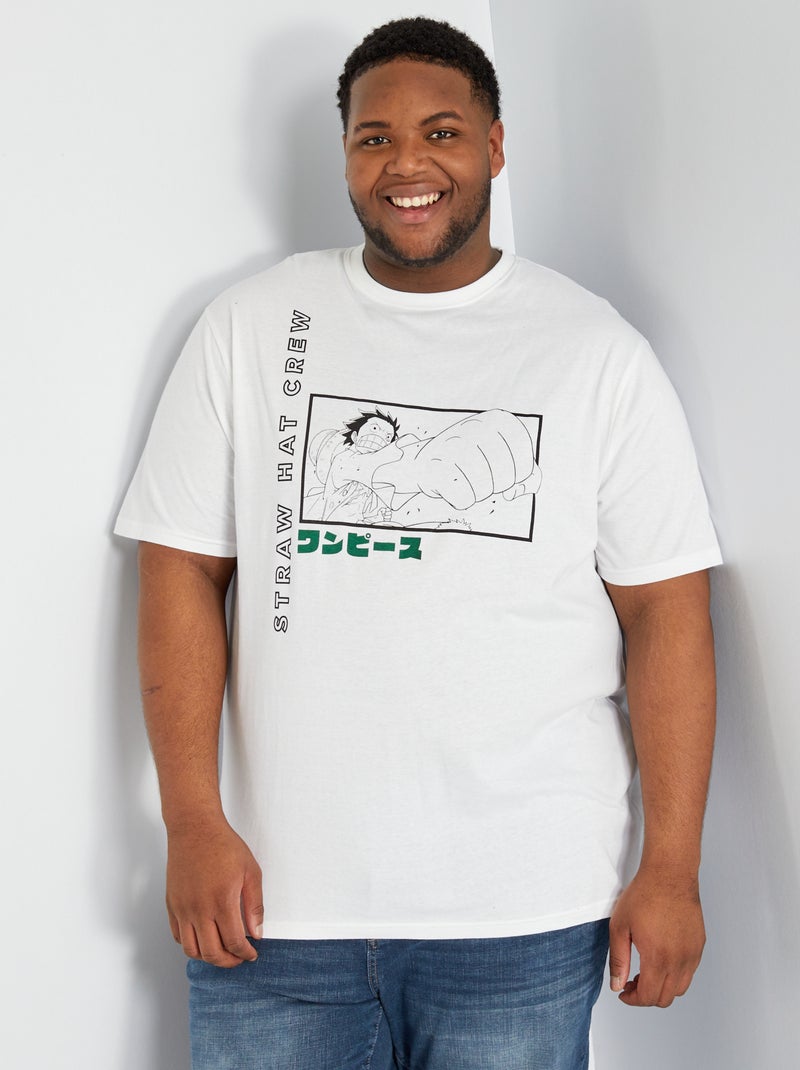 T-shirt em algodão Branco - Kiabi