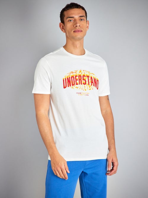 T-shirt em algodão - Kiabi