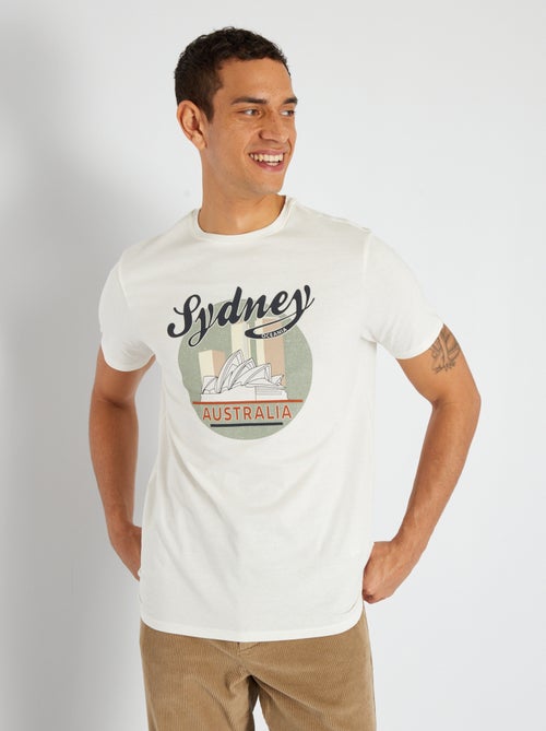 T-shirt em algodão - Kiabi