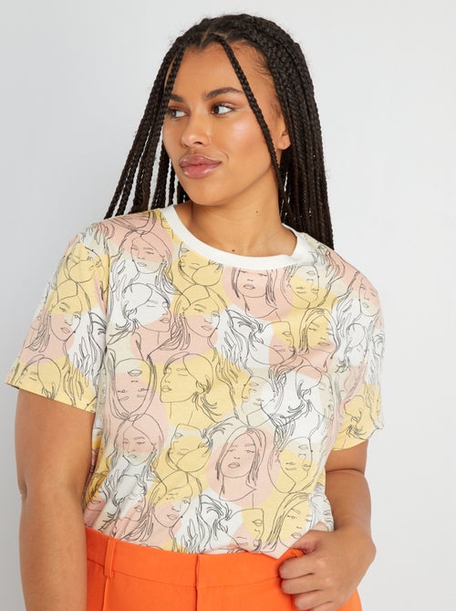 T-shirt em algodão - Kiabi