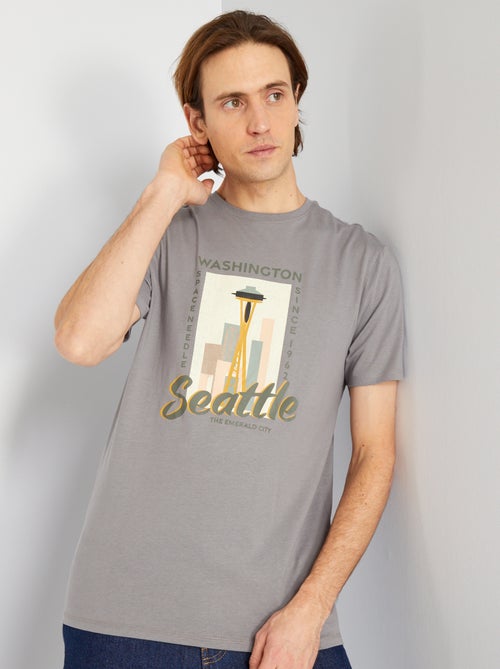 T-shirt em algodão - Kiabi