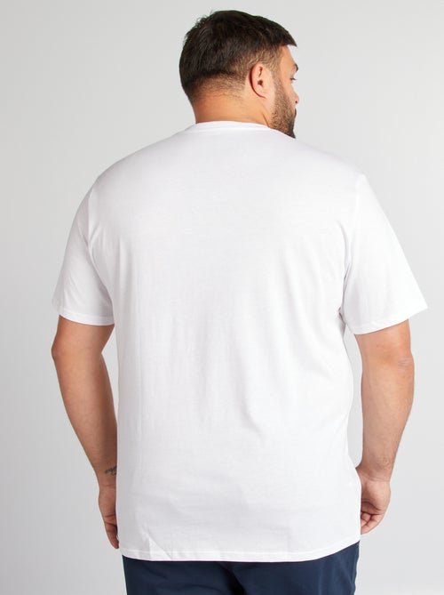 T-shirt em algodão com decote em V para homem - Kiabi