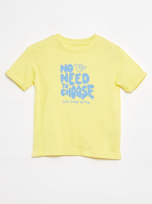 T-shirt em algodão com estampado - Kiabi