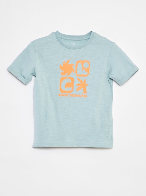 T-shirt em algodão com estampado - Kiabi