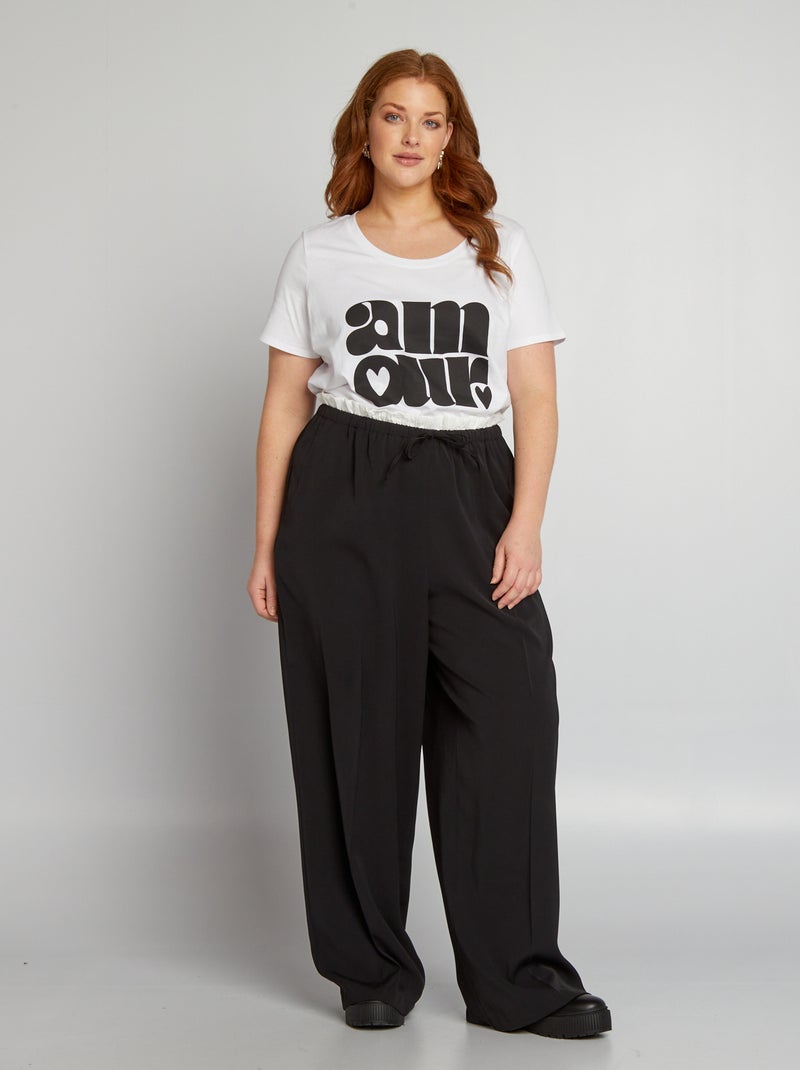 T-shirt em algodão com estampado BRANCO - Kiabi