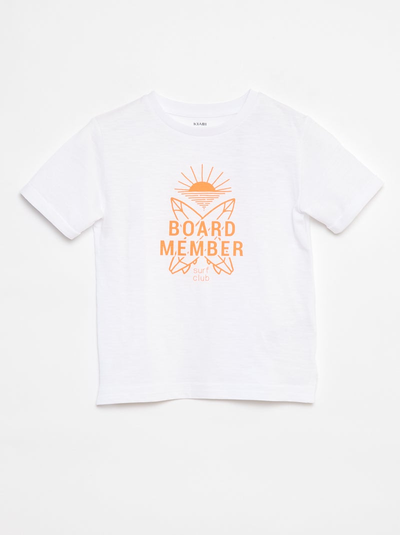T-shirt em algodão com estampado LARANJA - Kiabi