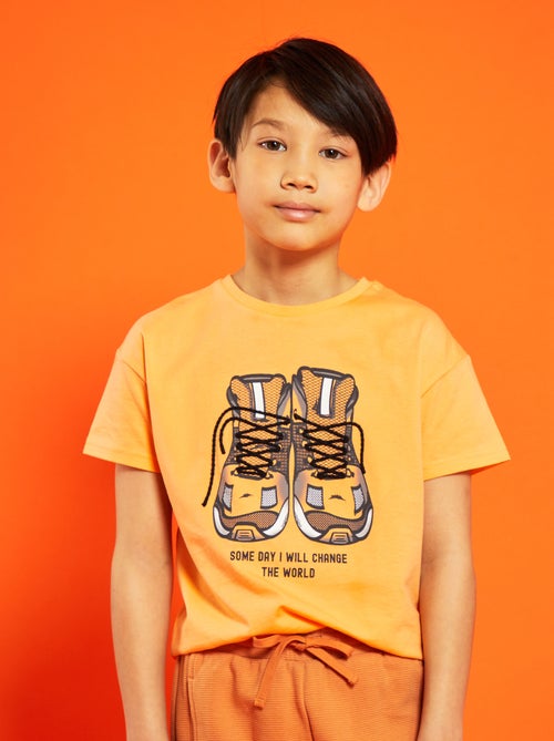 T-shirt em algodão com estampado - Kiabi