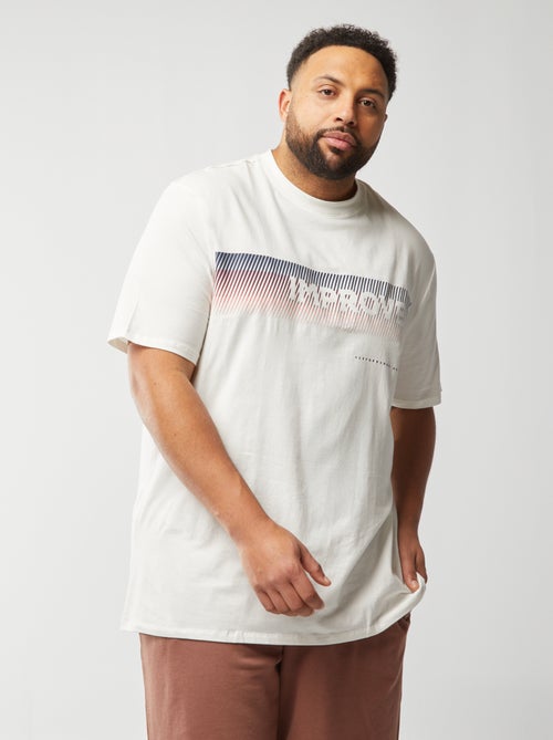 T-shirt em algodão com mensagem - Kiabi