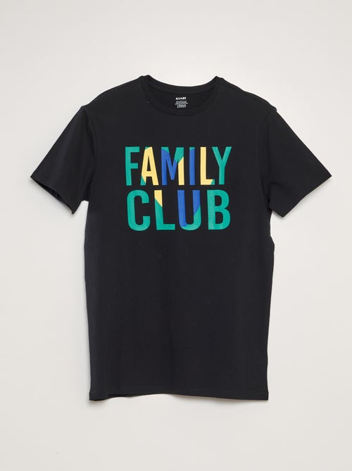T-shirt em algodão de gola redonda - Kiabi