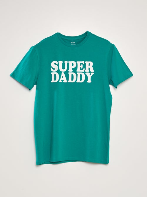 T-shirt em algodão de gola redonda - Kiabi