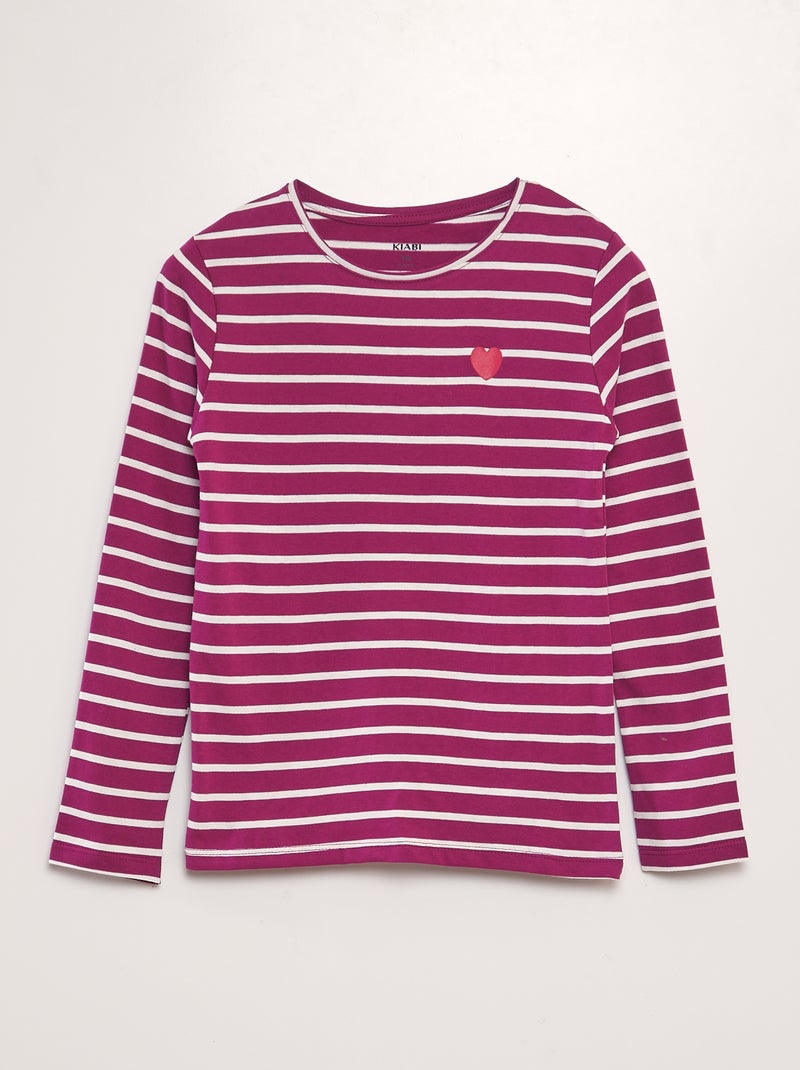 T-shirt em algodão de manga comprida VIOLETA - Kiabi