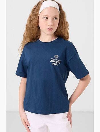 T-shirt em algodão e elastano tommy