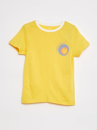 T-shirt em algodão estampada