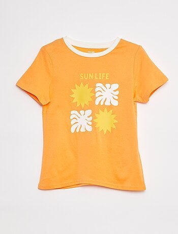 T-shirt em algodão estampada