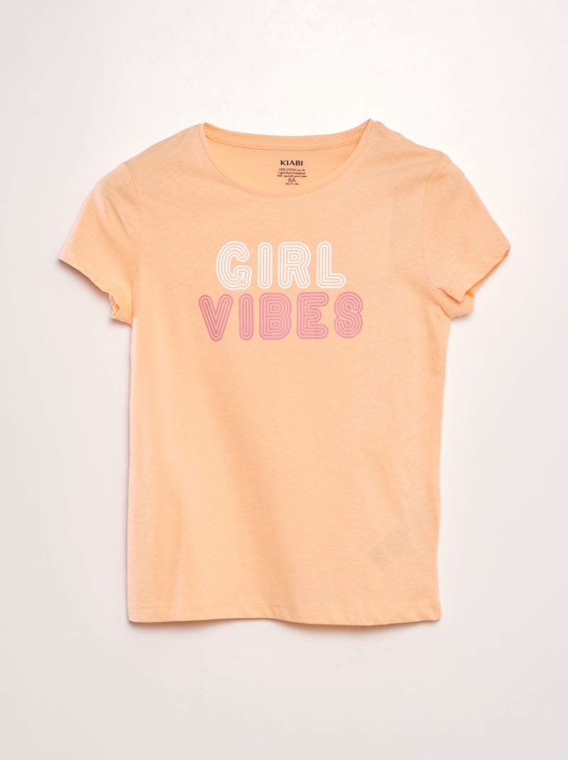 T-shirt em algodão estampada ROSA - Kiabi