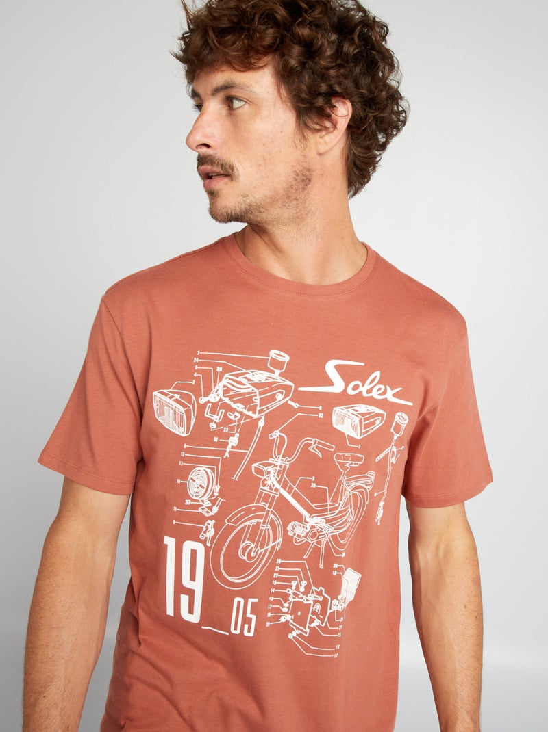 T-shirt em algodão estampada 'Solex' ROSA - Kiabi