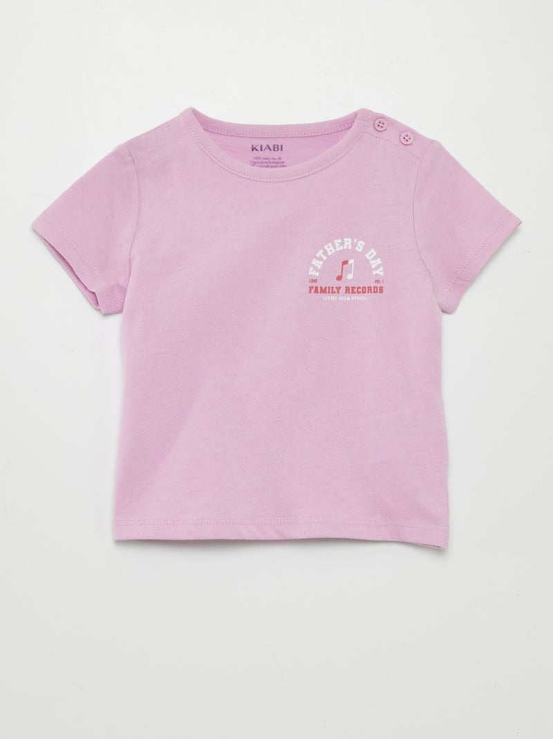 T-shirt em algodão estampada VIOLETA - Kiabi