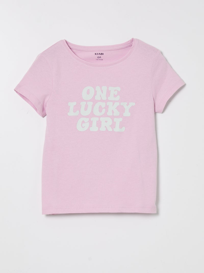 T-shirt em algodão estampada VIOLETA - Kiabi