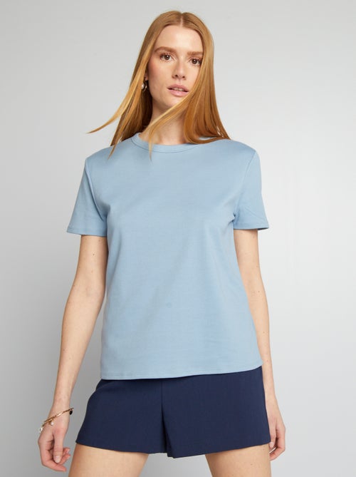 T-shirt em algodão grosso - Kiabi