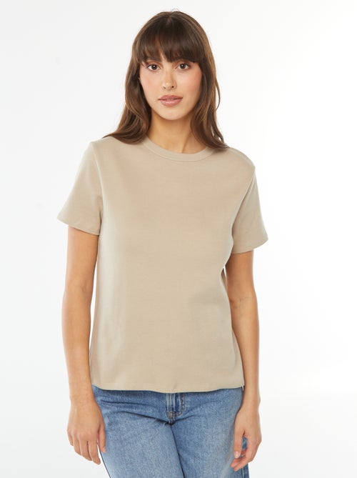 T-shirt em algodão grosso - Kiabi